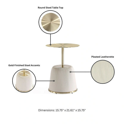 Manhattan Comfort Modern Anderson 1.0 Upholstered End Table