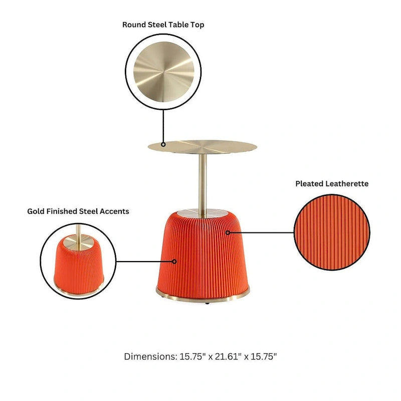 Manhattan Comfort Modern Anderson 1.0 Upholstered End Table