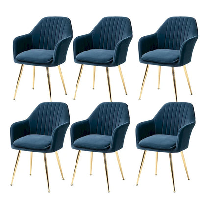 AVAWING Upholstered Dining Chair (Set of 6) Velvet Accent Arm Chair