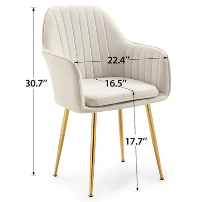 AVAWING Upholstered Dining Chair (Set of 6) Velvet Accent Arm Chair