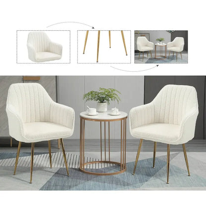 AVAWING Upholstered Dining Chair (Set of 6) Velvet Accent Arm Chair