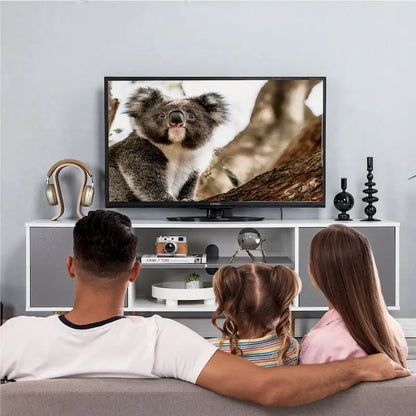 AVAWING Mid-Century Modern TV Stand for 60 TV with Storage and Open Shelf