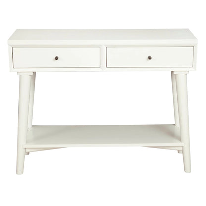 Alpine Furniture Flynn Mid Century Modern Console Table with 2 Drawers