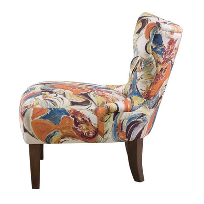 Madison Park Bree Hourglass Tufted Armless Chair