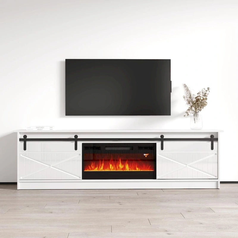 Granero BL-EF Electric Fireplace 79 TV Stand