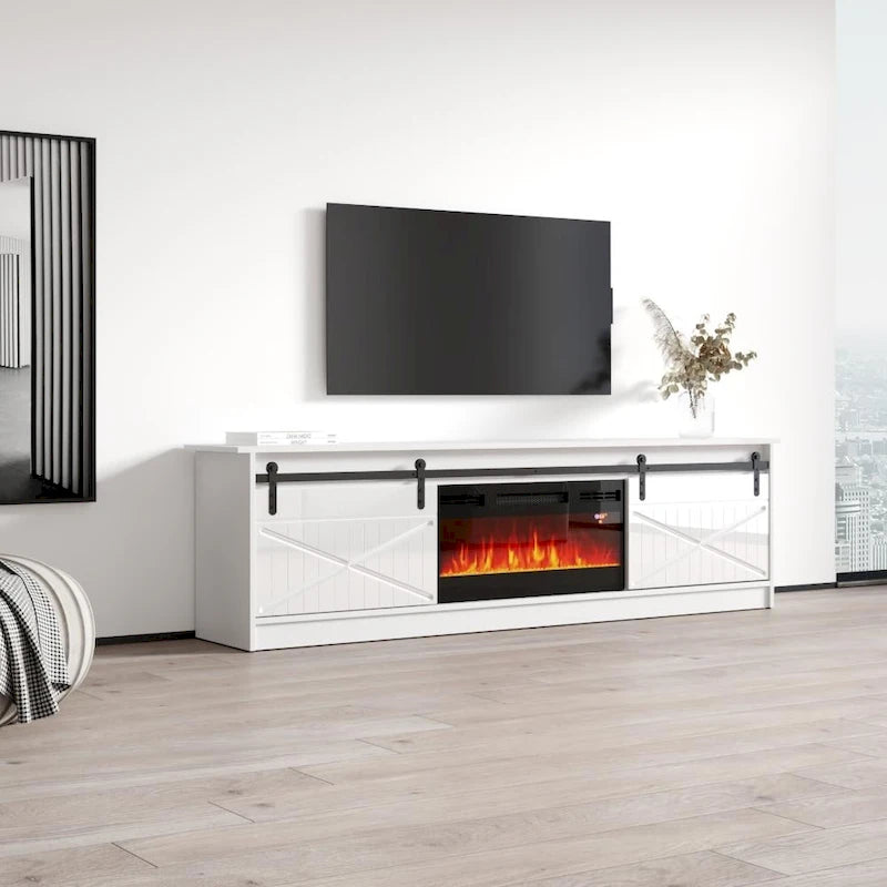 Granero BL-EF Electric Fireplace 79 TV Stand