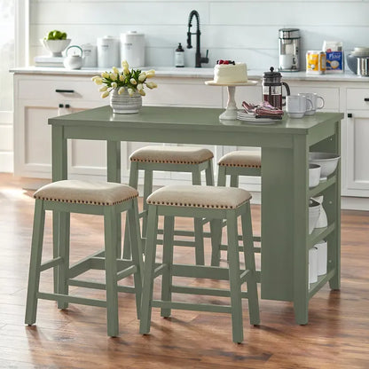 Lifestorey Tobias Storage Counter Height Storage Table