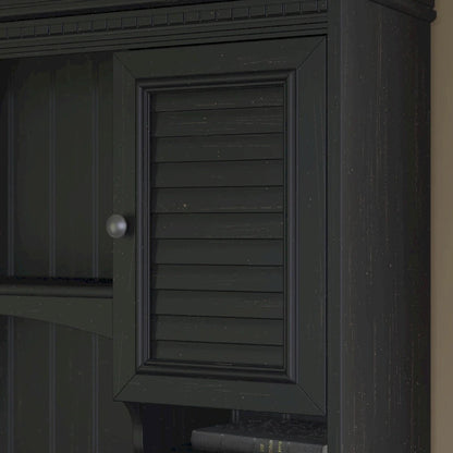 Fairview 60W L Shaped Desk with Hutch and Bookcase by Bush Furniture