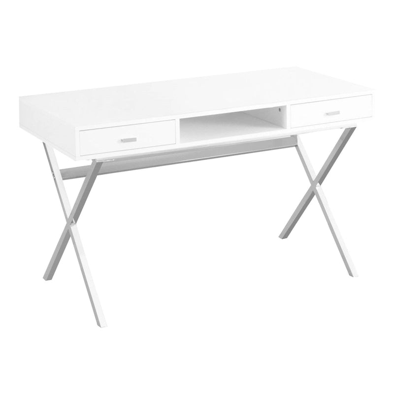 Monarch Specialties 48 Desk with Drawers and Open Shelf