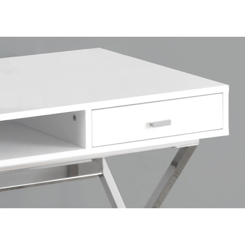 Monarch Specialties 48 Desk with Drawers and Open Shelf