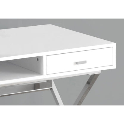 Monarch Specialties 48 Desk with Drawers and Open Shelf