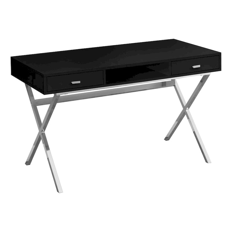 Monarch Specialties 48 Desk with Drawers and Open Shelf