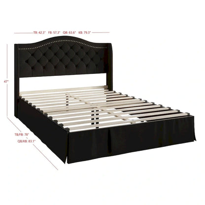 Eleanor Tufted Upholstered Platform Bed