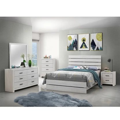 Wooden Queen Bedroom Set in Coastal White