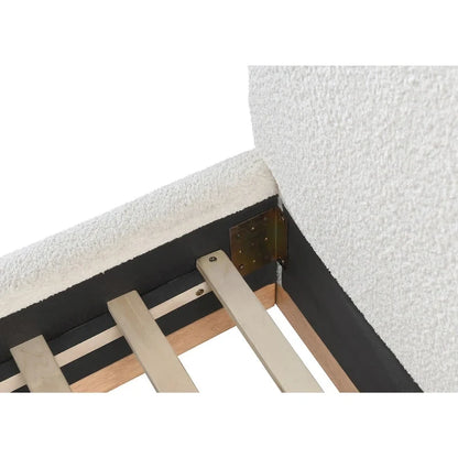 Porter Boucle Upholstered Wood Base Platform Bed