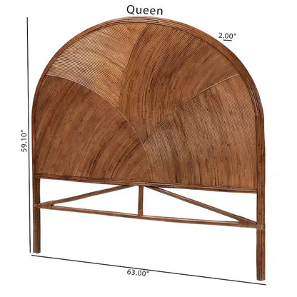Seana Bohemian Rattan Standalone Headboard