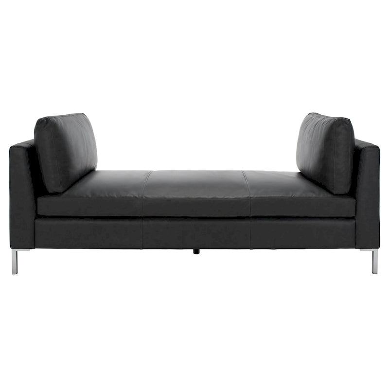 SAFAVIEH Couture Shirl Leather Bench - 81 In W x 32 In D x 34 In H - 81Wx32Dx34H