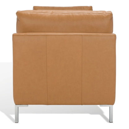 SAFAVIEH Couture Shirl Leather Bench - 81 In W x 32 In D x 34 In H - 81Wx32Dx34H