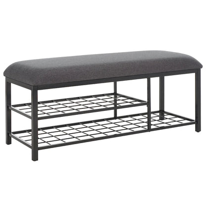 SAFAVIEH Yael Open Shelf Bench with Cushion - 42 W x 15 D x 18 H - 42Wx15Dx18H