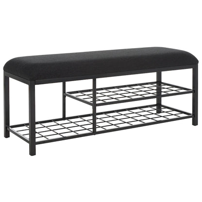 SAFAVIEH Yael Open Shelf Bench with Cushion - 42 W x 15 D x 18 H - 42Wx15Dx18H