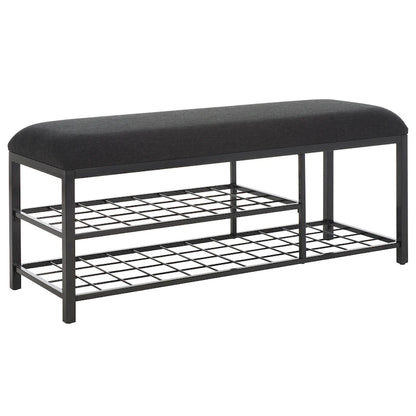 SAFAVIEH Yael Open Shelf Bench with Cushion - 42 W x 15 D x 18 H - 42Wx15Dx18H