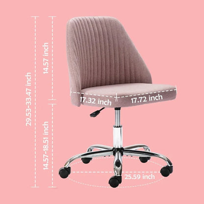 Modern Upholstered Home Office Chair Swivel Arm Desk Chair Task Chair