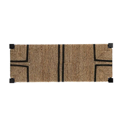 SEI Furniture Gainford Transitional Black Woven Fiber Bench