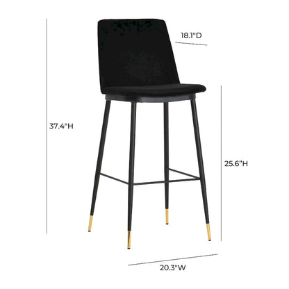 Evora Velvet Counter Stool (Set of 2)