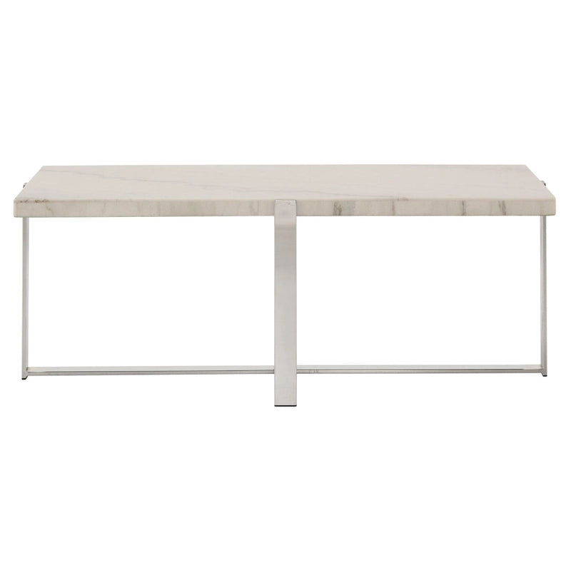 Azel Marble-top Chrome Framed Coffee Table or Table Set by iNSPIRE Q Modern