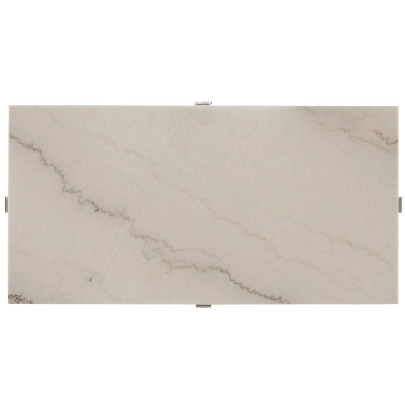 Azel Marble-top Chrome Framed Coffee Table or Table Set by iNSPIRE Q Modern