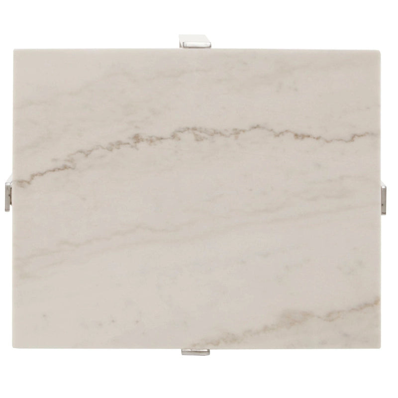 Azel Marble-top Chrome Framed Coffee Table or Table Set by iNSPIRE Q Modern