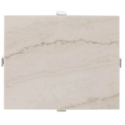 Azel Marble-top Chrome Framed Coffee Table or Table Set by iNSPIRE Q Modern