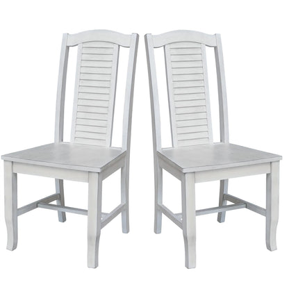 Solid Wood Seaside Dining Chairs - Set of Two