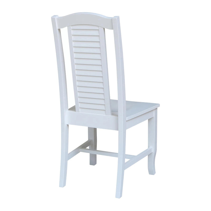 Solid Wood Seaside Dining Chairs - Set of Two