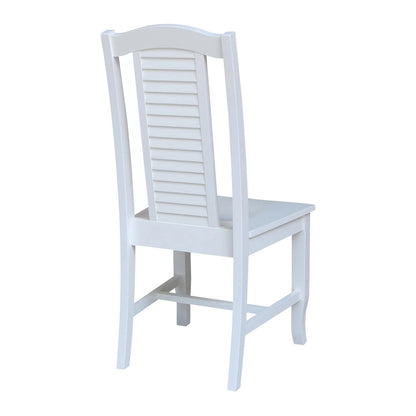 Solid Wood Seaside Dining Chairs - Set of Two