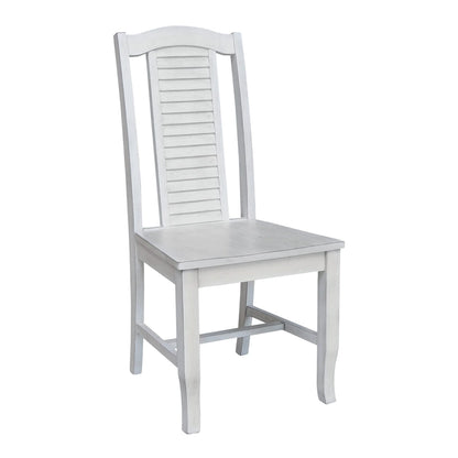 Solid Wood Seaside Dining Chairs - Set of Two