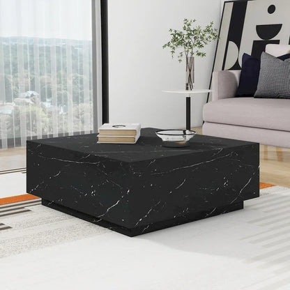 Faux Marble Square Coffee Table