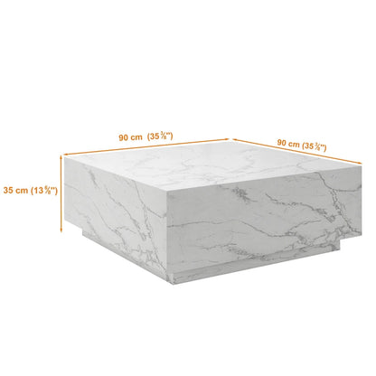 Faux Marble Square Coffee Table