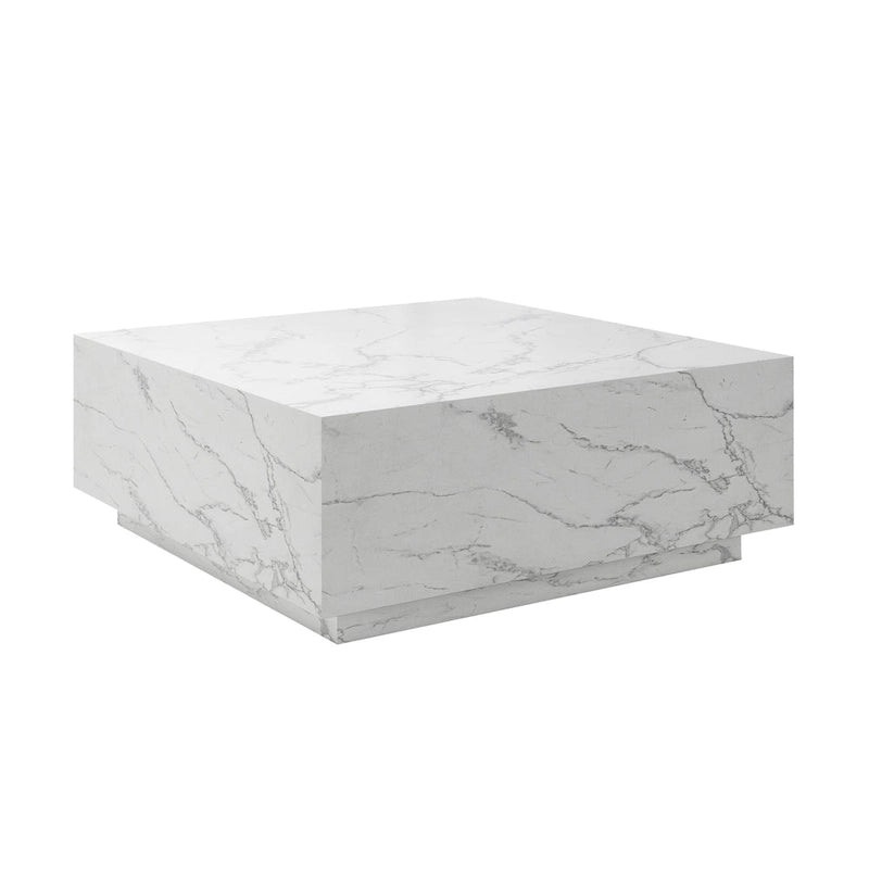 Faux Marble Square Coffee Table
