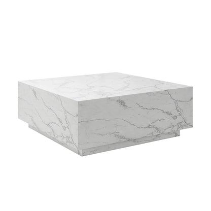 Faux Marble Square Coffee Table