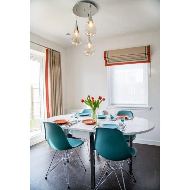 Designer Plastic Chairs Chrome Silver Wire Legs Retro Dining Accent Molded Shell Desk Office Work Chrome Base Kitchen