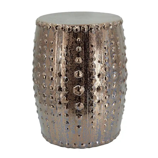 Weathered Style Ceramic Garden Stool - 18 - Bronze
