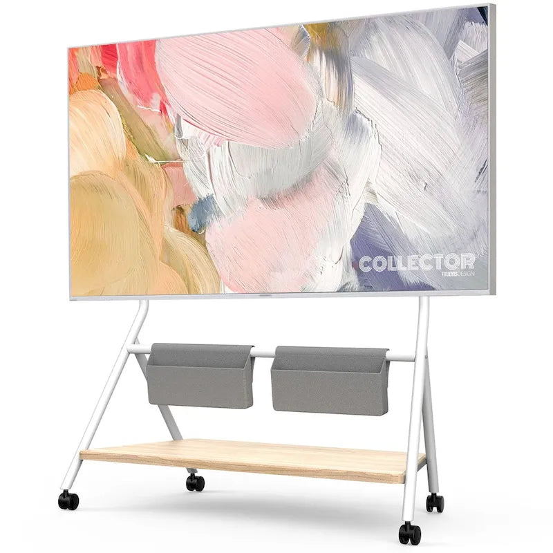 FITUEYES Mobile TV Cart for Office Classroom Rolling TV Stand with Wheels for 45-88 Inch TV