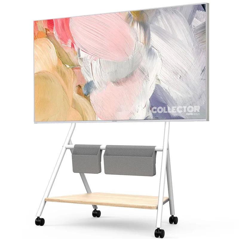 FITUEYES Mobile TV Cart for Office Classroom Rolling TV Stand with Wheels for 45-88 Inch TV