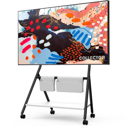 FITUEYES Mobile TV Cart for Office Classroom Rolling TV Stand with Wheels for 45-88 Inch TV