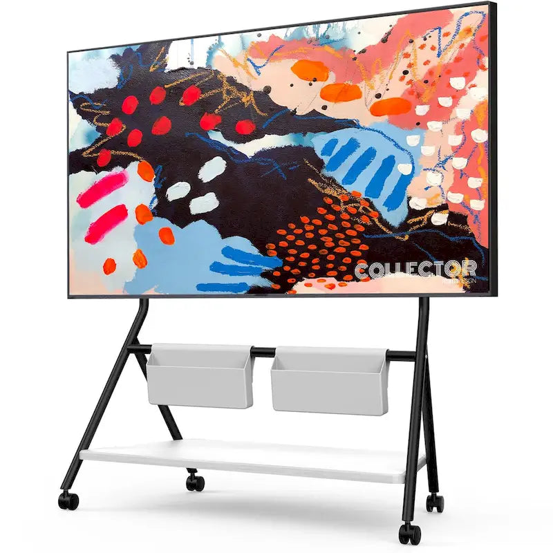 FITUEYES Mobile TV Cart for Office Classroom Rolling TV Stand with Wheels for 45-88 Inch TV