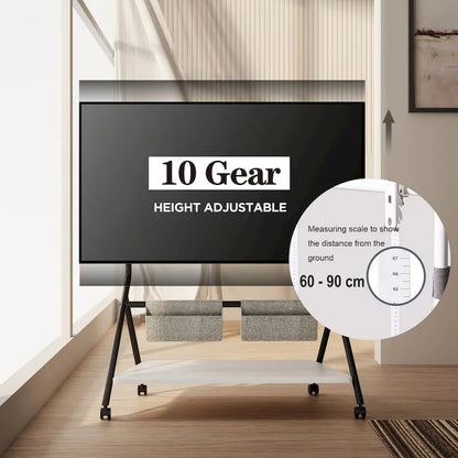 FITUEYES Mobile TV Cart for Office Classroom Rolling TV Stand with Wheels for 45-88 Inch TV