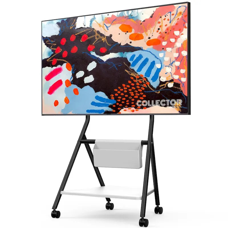 FITUEYES Mobile TV Cart for Office Classroom Rolling TV Stand with Wheels for 45-88 Inch TV