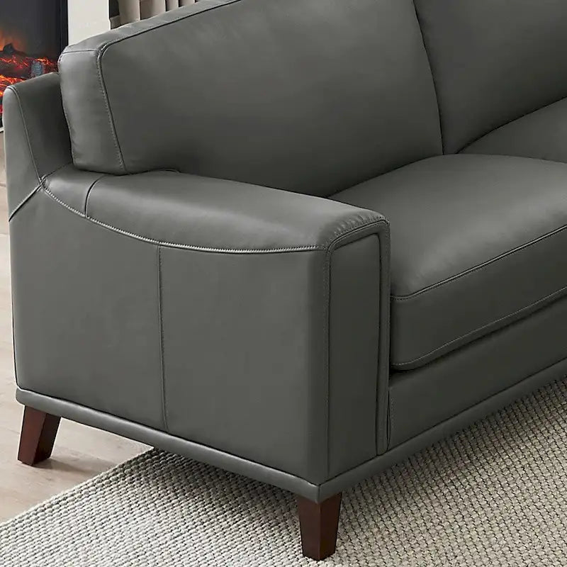 Hydeline Hayward Top Grain Leather Sectional Sofa with Chaise