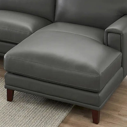 Hydeline Hayward Top Grain Leather Sectional Sofa with Chaise